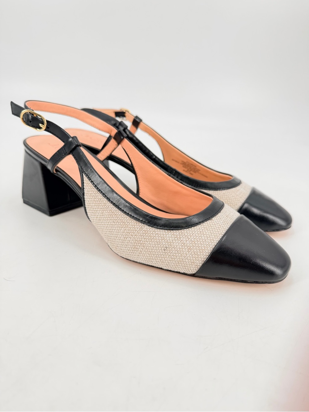 J. Crew Layne cap toe heels in Spanish canvas 11
